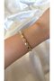 Women's Gold and Silver Detailed Stone Model Bracelet - 2