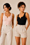 Women's Premium 95% Cotton Thick Strap 2-Piece Basic Undershirt – Notched Collar Detail & Flexible for Daily Use