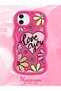 iPhone 12 Compatible Case Camera Protector Red Silicone Couple Phone Case Floral Pattern - 2