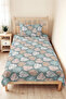 Tropical Leaf Green Young Room Single Pique Set - Modern Powder 160X220 cm Bedspread - 6