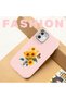 Samsung Galaxy A16 Compatible Case Camera Protective Pink Silicone Couple Phone Case with Floral Pattern - 7