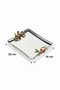 Elegante Noir Duo Bacche Rosso Kulp Patterned Chrome Presentation Promise Engagement Tray, 22X16Cm - 2