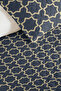 Blue Geometric Single Decorative Pique Set - Beige Nordic 160X220 cm Quilted Bedspread - 3