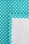 Polka Dot Turquoise Youth Room Single Pique Set-Modern White 160X220 cm Quilted Bedspread - 7