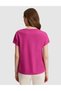 Fuchsia Comfort Fit V-Neck T-Shirt 50323604-Vr023 - 5