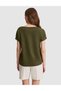 Khaki Comfort Fit V-Neck T-Shirt 50323604-Vr027 - 5