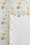 Safari Animal Yellow Children's Room Single Pique Set-Pastel Blue 160X220Cm Quilted Bedspread - 7