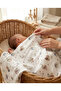 100% Cotton Muslin Elephant Patterned Baby Blanket 100X100 cm Newborn Multi-Purpose Breathable Muslin Blanket - 5