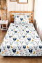 Kuzu Ay Bulut Blue Children's Room Single Pique Set-Pastel Yellow 160X220 cm Quilted Bedspread - 4