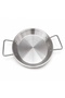 Double Handle Silver Stainless Steel Round Presentation and Cooking Pan 20 cm - 4
