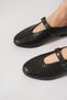 Genuine Leather Buckle Casual Women's Ballerinas - 3