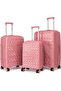 HomeSmart Xplorer Luxury Luggage Set, 3-Piece (PP) Hardshell Suitcases, Rose Gold