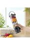 Portable 4 Stainless Steel Blades Juicer with 500ml Glass Container/Rechargeable Personal Blender/ Black - 3