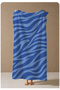 Blue Wave Stripe Patterned 70X150 Beach Towel - 2