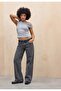 Jasika Striped Anthracite Color Low Waist Trousers - 5
