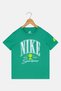 Kids Boy Sportswear Fit Short Sleeve Brand Logo Outdoor T-Shirt, Green - 2