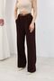 Calista Women's High Waist Wide Leg Fabric Trousers with Belt Detail - Belt Included - 7