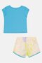 Toddlers Girl 2 Pieces Brand Logo Top With Shorts Set, Multiolor - 3