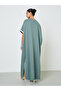 Green Striped Jalabiya with Lace Trim - 5