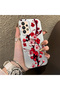Samsung Galaxy A33 Compatible Silicone Edge Hard Back Case Couple Phone Case with Floral Pattern - 3