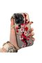 Realme C53 Compatible Silicone Edge Hard Back Case Couple Phone Case with Floral Pattern