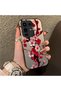 Infinix Note 50 4g Compatible Silicone Edge Hard Back Case Couple Phone Case with Floral Pattern - 3