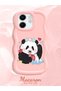 Infinix Smart 9 Compatible Case Camera Protector Pink Silicone Couple Phone Case Panda Pattern - 2