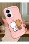 Vivo Y56 Compatible Case Camera Protector Pink Silicone Couple Phone Case Cute Pattern