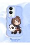 Vivo Y19S Compatible Case Camera Protector Blue Silicone Couple Phone Case Panda Pattern - 2