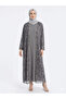 Rizqé Silver Grey Flora Sheer Kimono Elegant Abaya | Modest Wear