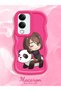 Vivo Y04S Compatible Case Camera Protector Red Silicone Couple Phone Case Panda Pattern - 2