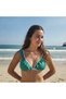 Women's Beachwear Green Color Polka Dot Bikini Top Bb2624 - 2