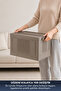 "Medium" Portable Organizer Box 30 Lt with Lid, Foldable, Stackable Multi-Purpose Storage Bin - 4