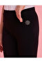 Girls Black Leggings Embellished With Rhinestones - 5