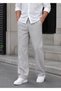 Men's Baggy Linen Trousers with Elastic Waist, Stylish and Comfortable for Everyday Use - 2
