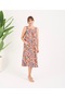 Aysun Teksti̇l Women's 100% Cotton Wide Cut Patterned Front Pocket Thick Strap Square Neck Dress & Nightgown - 5
