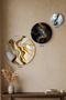 3-Piece Round Canvas Painting Set - 50cm 35cm 20cm Modern Wall Decor Marble Swirl Gold Gilt Theme - Canvas Painting
