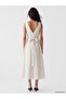 Xside Ecru Polka Dot Waist-Slit Corset Dress - 3