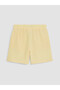 Yellow Plus Size Women's Shorts with Elastic Waist - 7