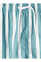 Green Short Length Striped Men's Swim Shorts - 6