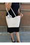 Women's Large Volume Shawl Detailed Oversized Luxury Hand & Shoulder Bag with Puppy Detail Size: 32 X 24 cm - 5