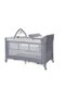 Folding bed Torino Plus, 2 levels with accessories, Grey Elements