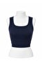 3-Piece Women's Ribbed Camisole U-Neck Zero Sleeve Colorful Pack Crop - 2