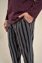 Men's Purple Buttoned Collar Long Sleeve Pajama Set Ar3836-S-V1 - 6