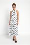 Polka Dot Pleated Summer Chiffon Dress Lgx0015 White - 2