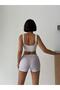 Crep Women's Striped Lace-Up Shorts Elastic Waist Soft Knitted Fabric - 4