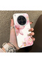 Tecno Camon 40 Premier 5g Compatible Silicone Edge Hard Back Case Couple Phone Case with Floral Pattern - 3