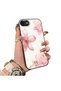 iPhone 7 Compatible Silicone Edge Hard Back Case Couple Phone Case with Floral Pattern
