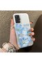 Samsung Galaxy A52 Compatible Silicone Edge Hard Back Case Couple Phone Case with Floral Pattern - 3