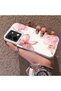 Vivo Y28 Compatible Silicone Edge Hard Back Case Couple Phone Case with Floral Pattern - 2